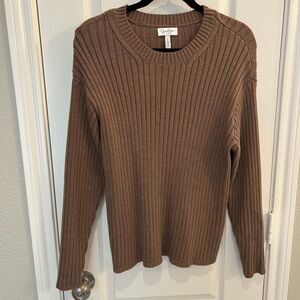 Brown Ribbed Sweater